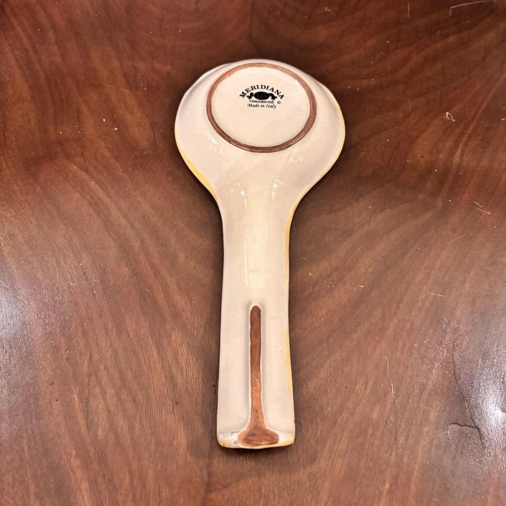 Vintage Meridiana Ceramiche Italy Hand Painted Ceramic Spoon Rest 10.5